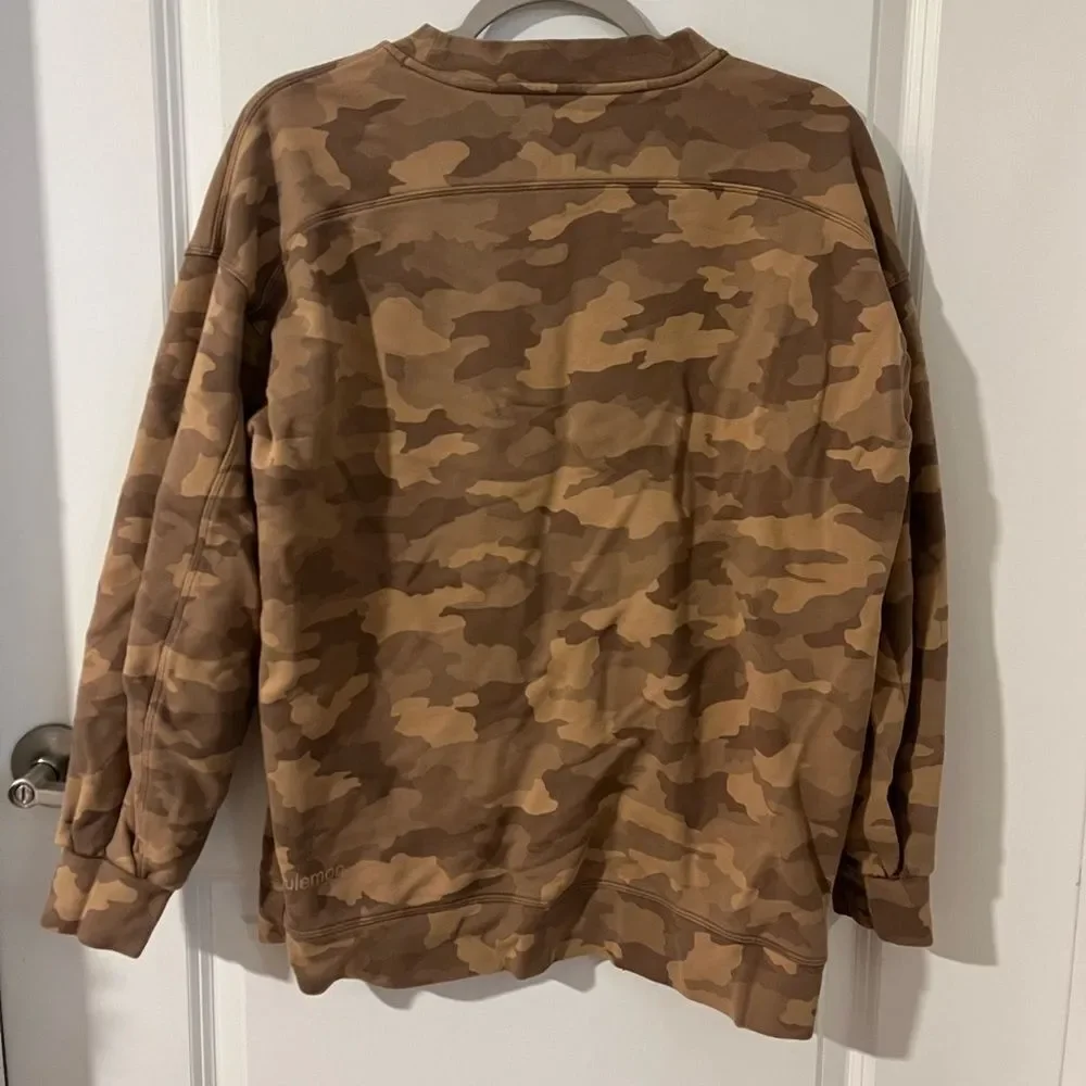 Lululemon Perfectly Oversized Crew Beige Camo